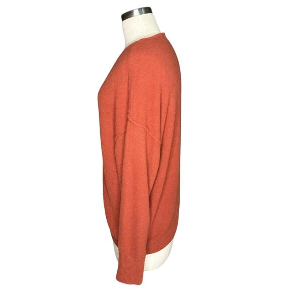 WILFRED FREE Orange Pullover V-Neck Sweater‎ Women's Size Small Conac Hush Knit - Picture 3 of 9